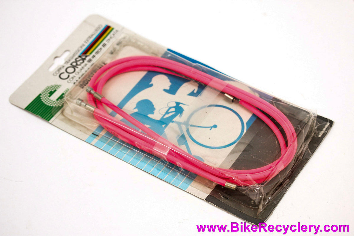 NIB/NOS Casiraghi Corsa Brake Cable/Housing Set: Neon Pink - 5mm (Front & Rear)
