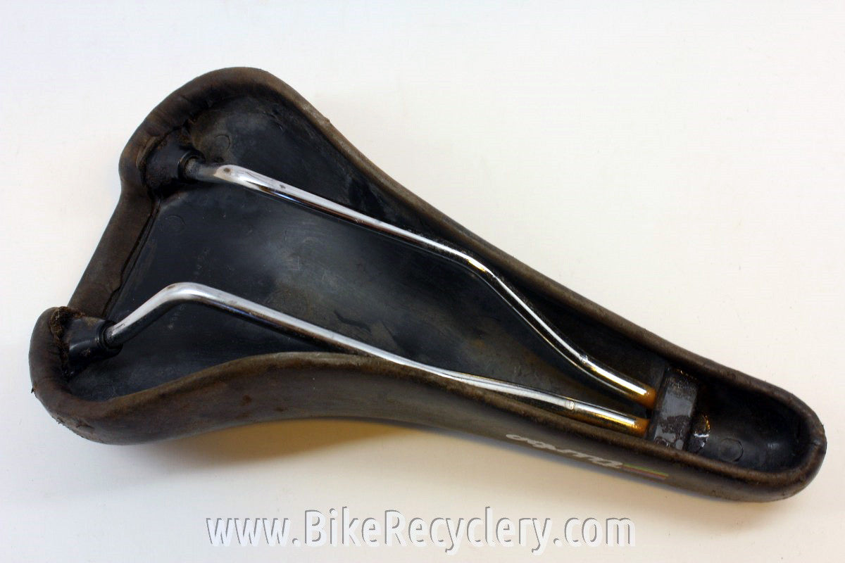 Vintage selle Italia Turbo Saddle: Brown Leather, 1989