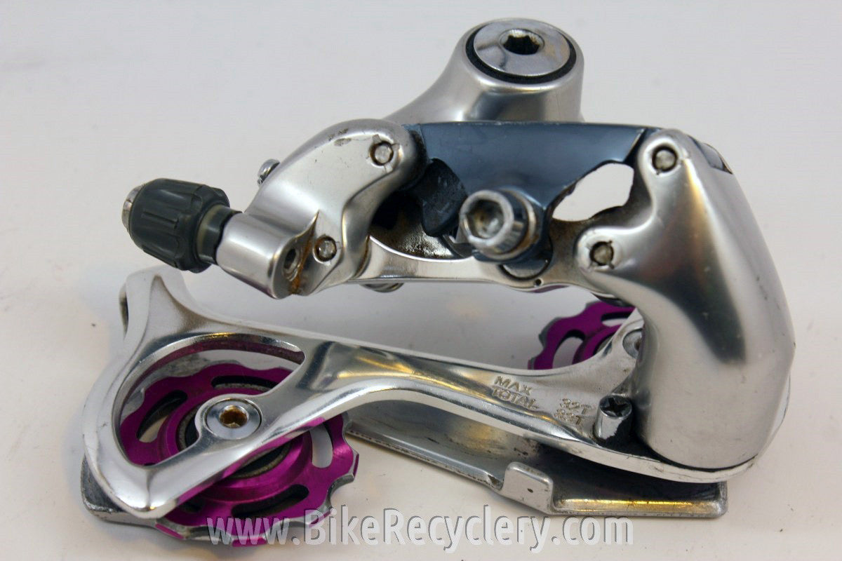 Shimano XTR RD-M900 Rear Derailleur: Mid Cage, 3DV Purple Pulleys, EXC+