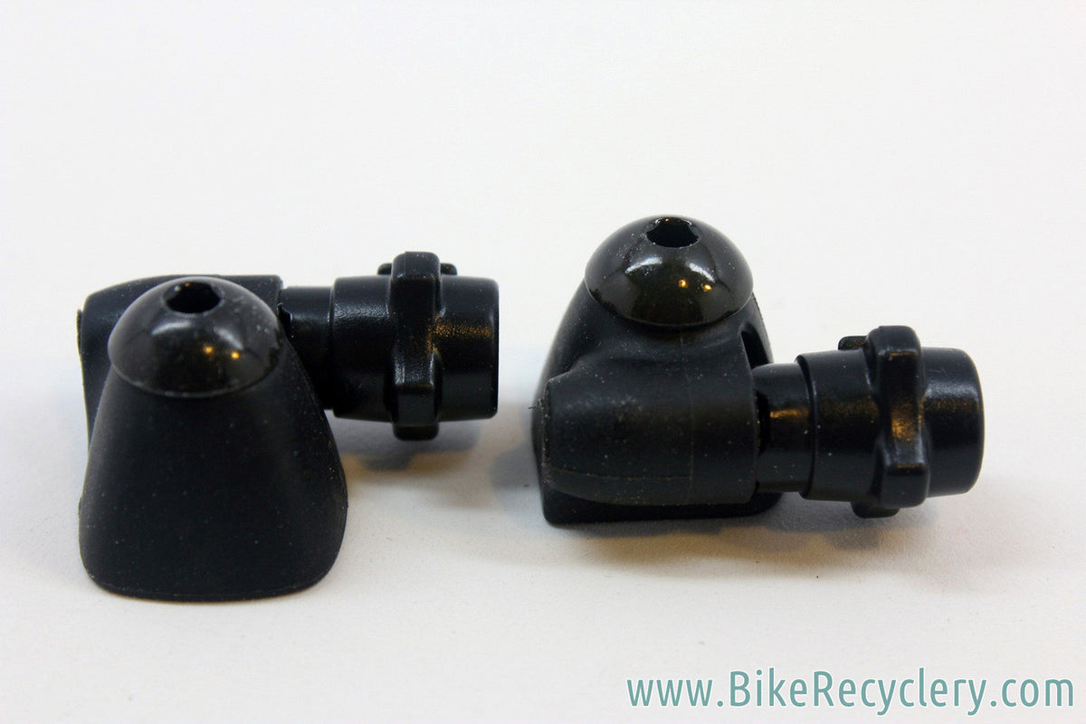 STI Cable Stops for Downtube Braze On - Black on Black (pair, New)