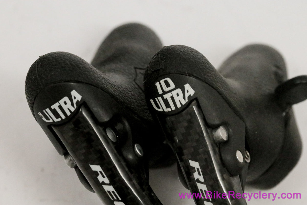 Campagnolo Record Carbon Ti 10 Speed ErgoPower Shifters: Triple/Double (EXC+)