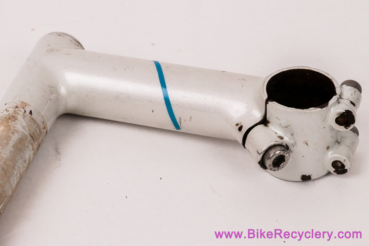 Glenn Erickson Fillet Brazed Quill Stem: Removable Faceplate - 100mm x 26.0mm - Pearl White + Blue