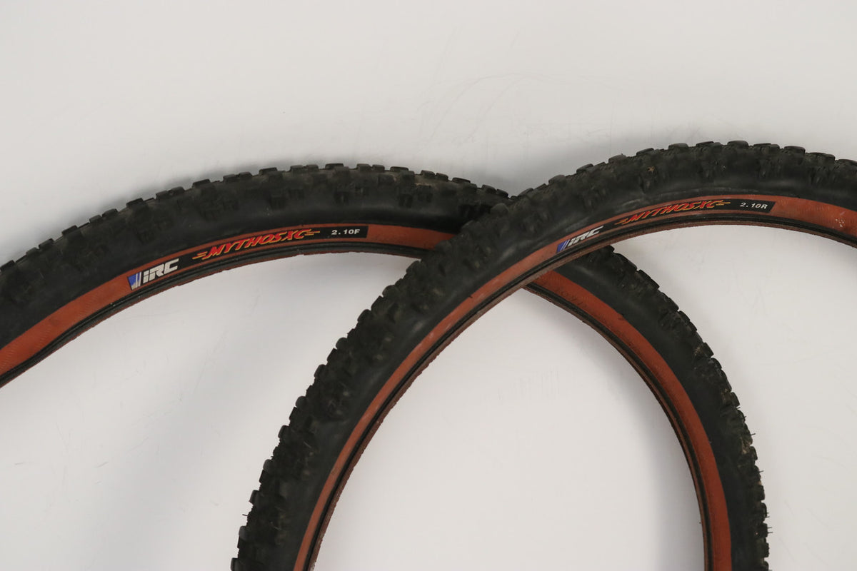IRC Mythos XC Tires: 26 x 2.1" - Red Skinwall - Vintage 1990's / 2000's - Folding (Near Mint)