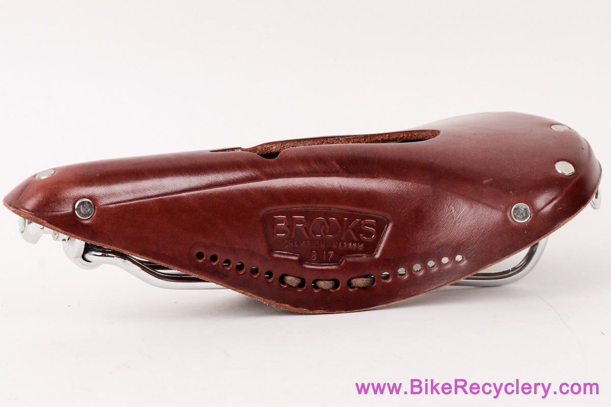 Brooks B17 Narrow Carved / Imperial Leather Saddle: Laced - Brown (New w/Shop Wear)