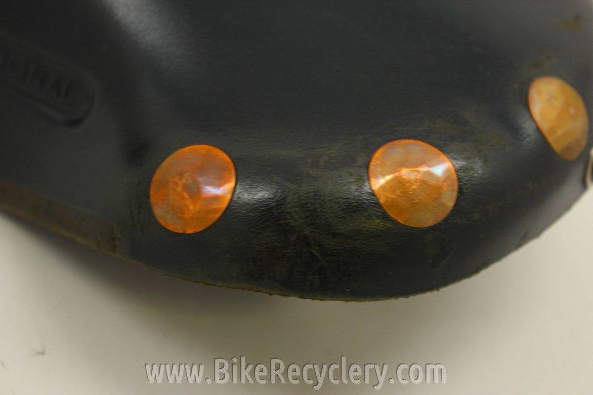 1990's Brooks Professional Special Saddle: Large Copper Rivets Black