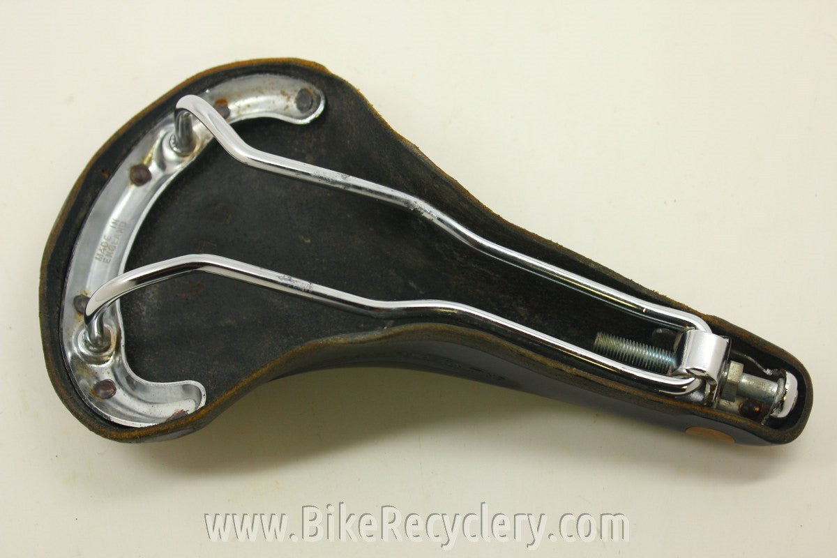 1990's Brooks Professional Special Saddle: Large Copper Rivets Black