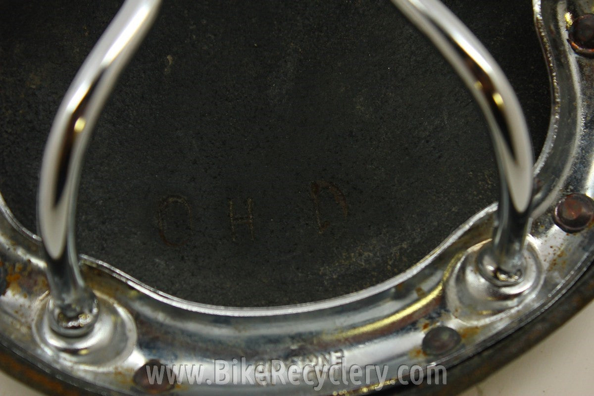 1990's Brooks Professional Special Saddle: Large Copper Rivets Black
