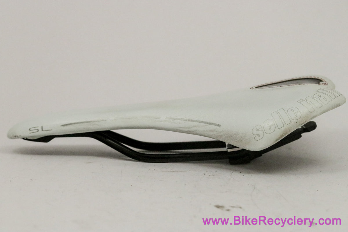 Selle Italia SL Kit Carbonio Saddle: White / Black - Manganese (EXC+)