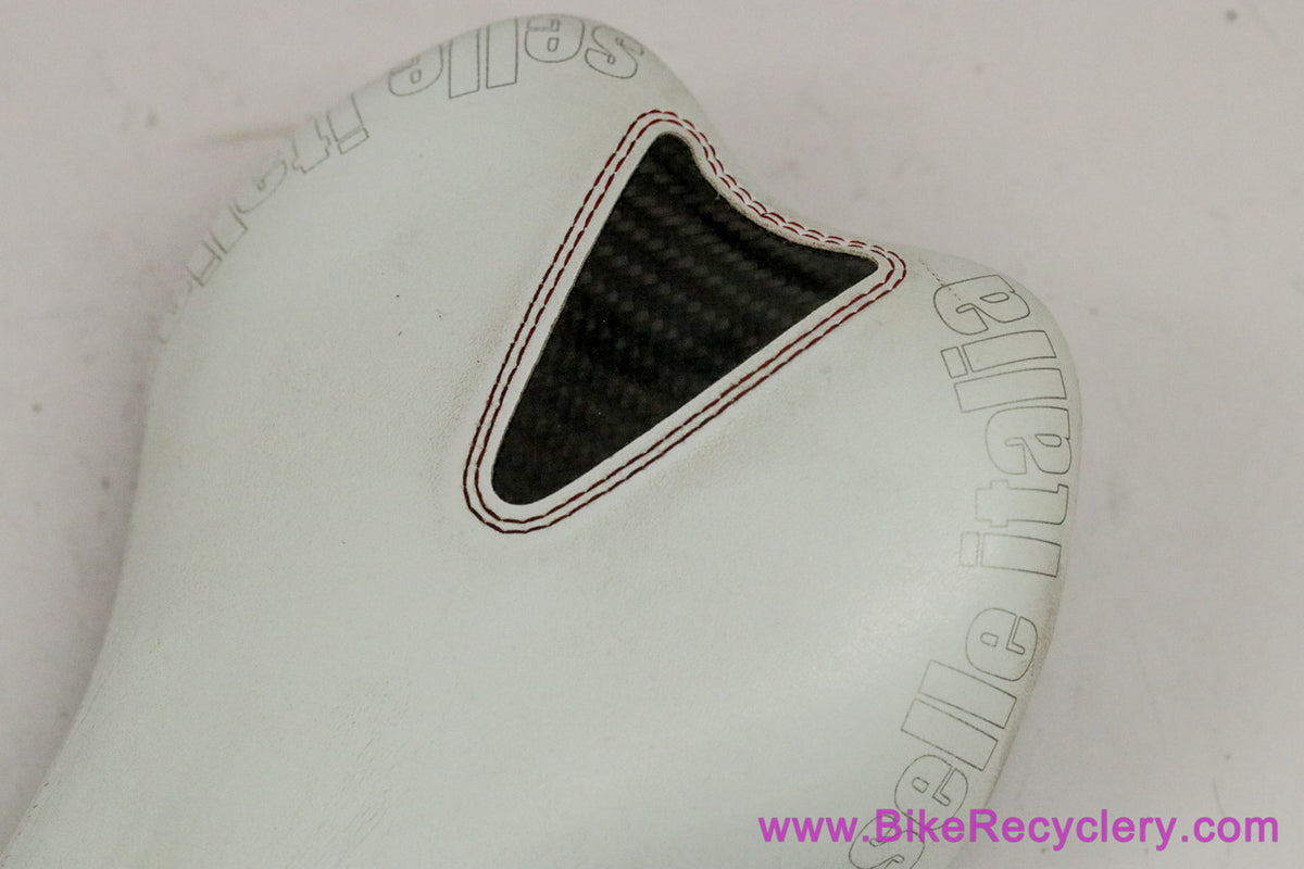 Selle Italia SL Kit Carbonio Saddle: White / Black - Manganese (EXC+)
