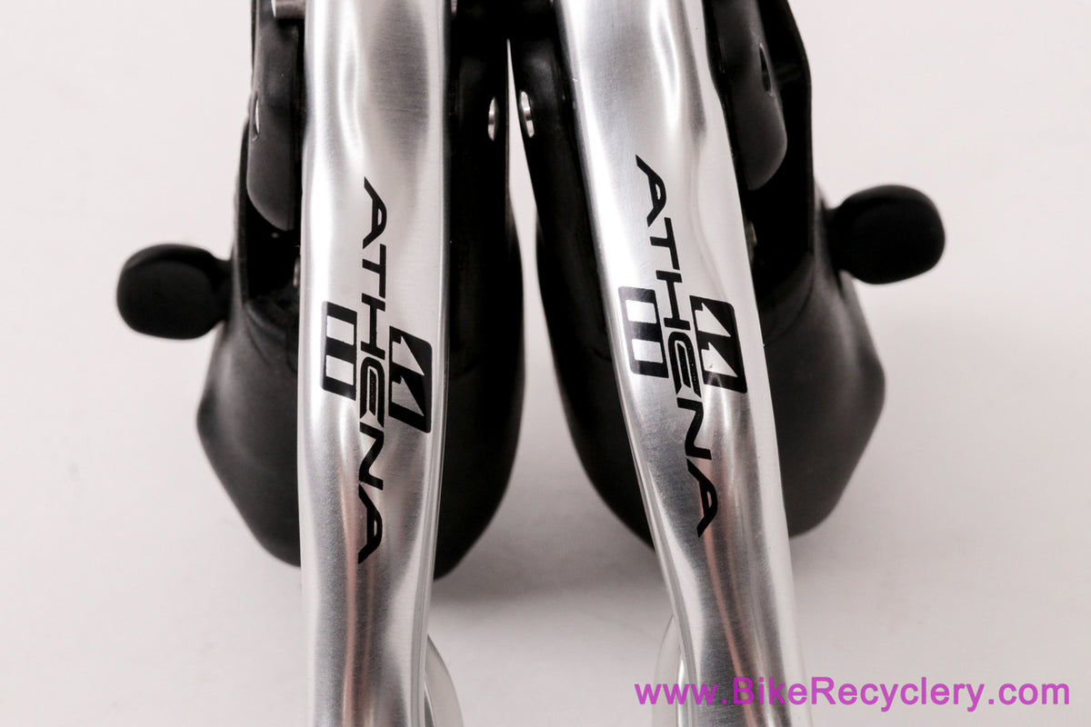 Campagnolo Athena 11s Ergo Shifters: Silver - 2x / 3x - EP15-AT1C (NOS Take-Off)