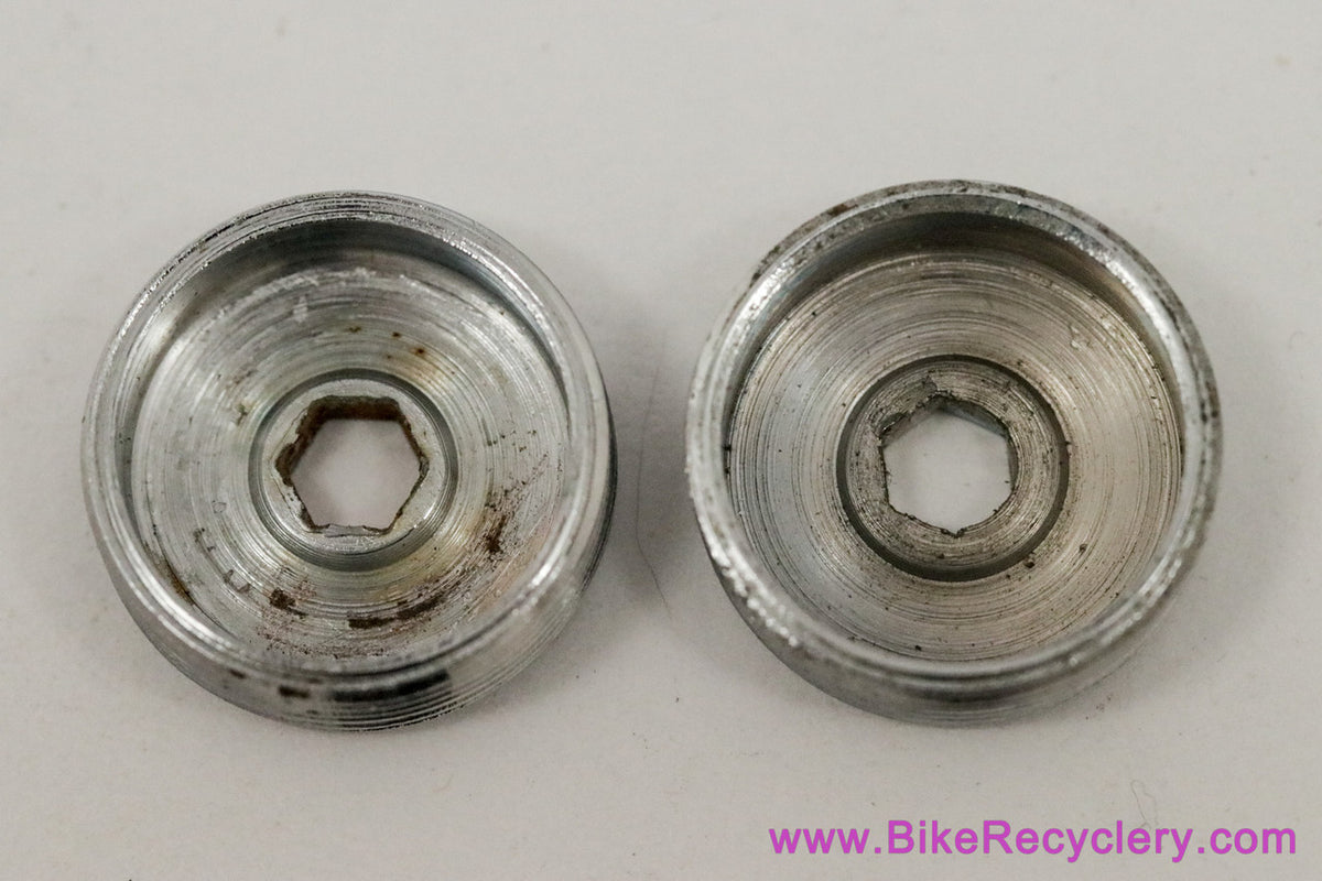 NOS Avocet Crank Dust Caps: Chrome - 1970's 1980's (pair)