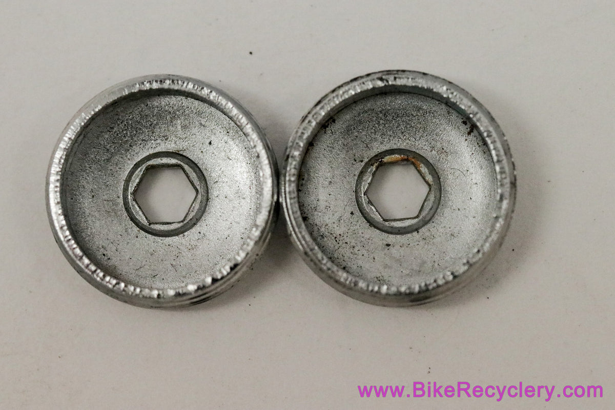NOS Chrome Crank Dust Caps: 5mm Key (Pair)