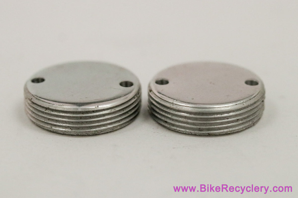 NOS Two-Pin Dust Caps: Chrome Plated Plastic