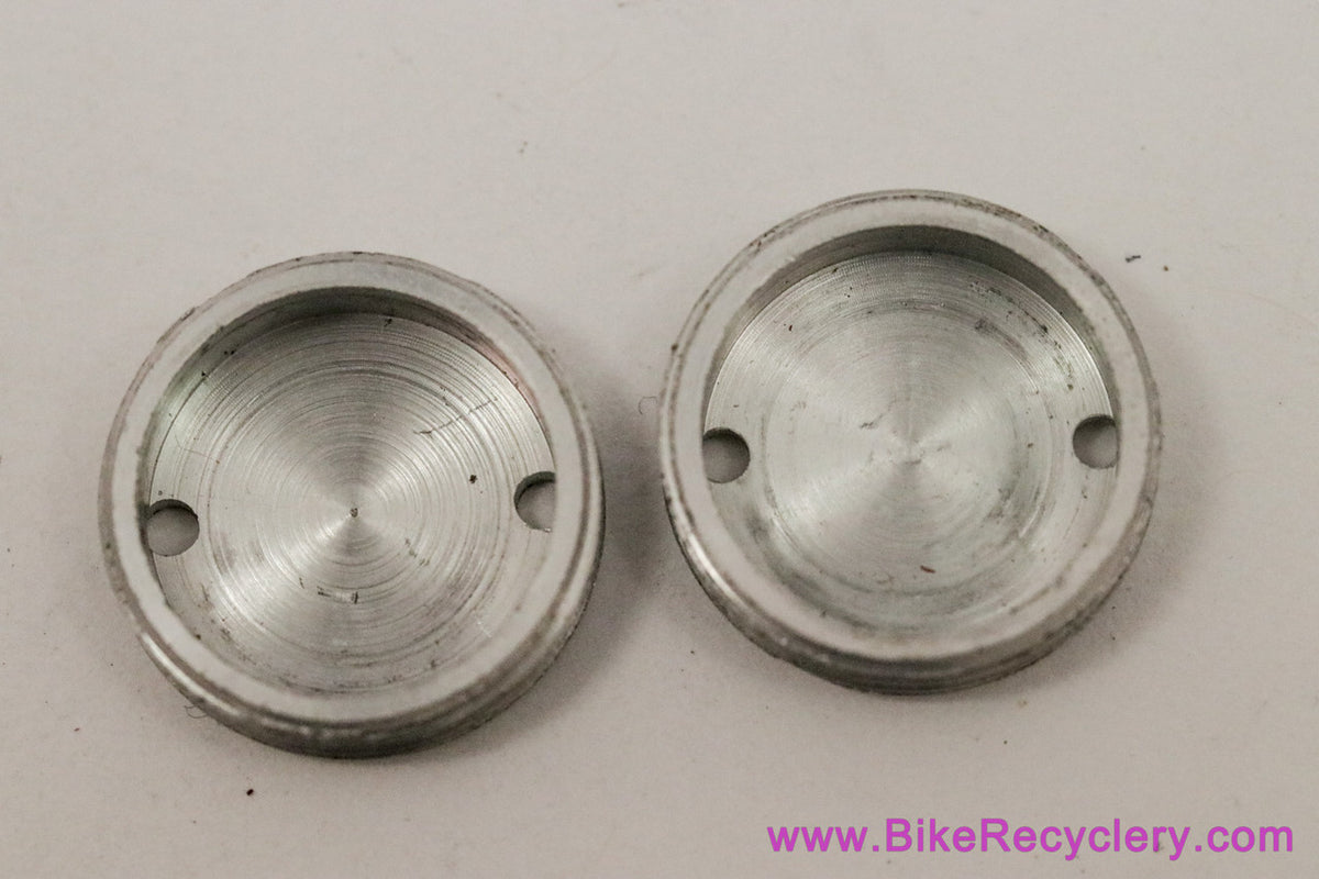 NOS Two-Pin Dust Caps: Chrome Plated Plastic
