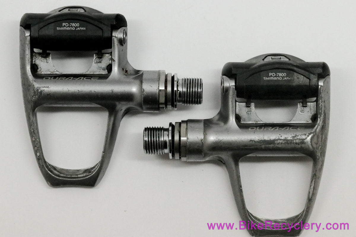 Shimano Dura Ace PD-7800 SPD-SL Pedals: Alloy - Silver (Buttery Smooth Bearings)