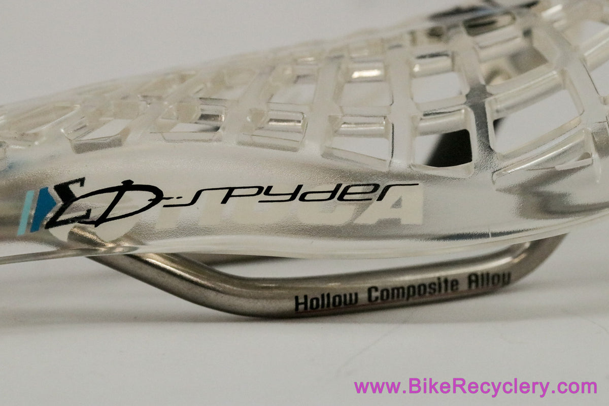 NIB/NOS Tioga D-Spyder BMX Saddle: Clear - Hollow Composite Alloy - RARE