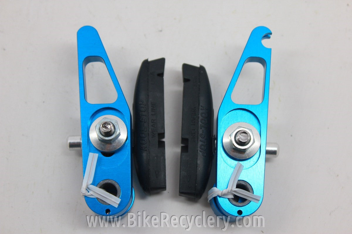 NOS/NIB Crystal Design Power Brakes Set: Blue Anodized