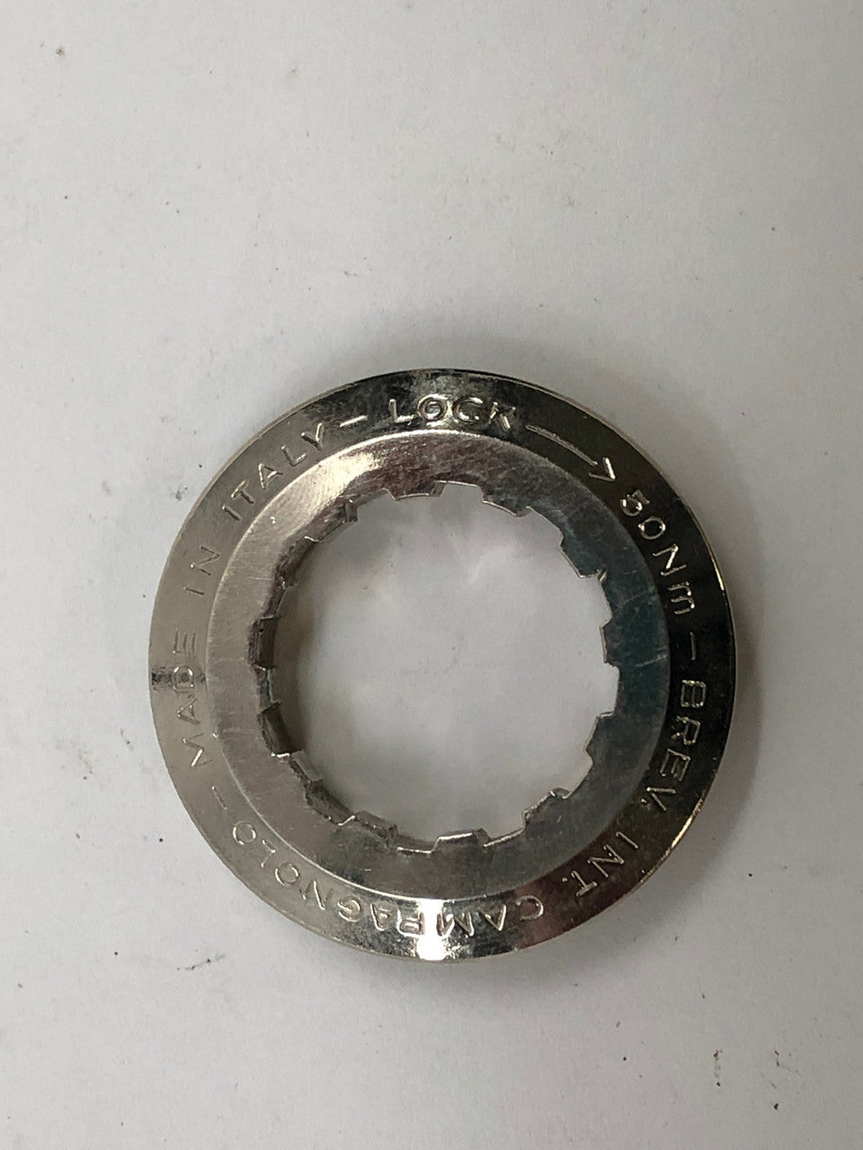 NOS Campagnolo Record Cassette Lockring: 29mm Thread Diameter - 38.5mm O.D.