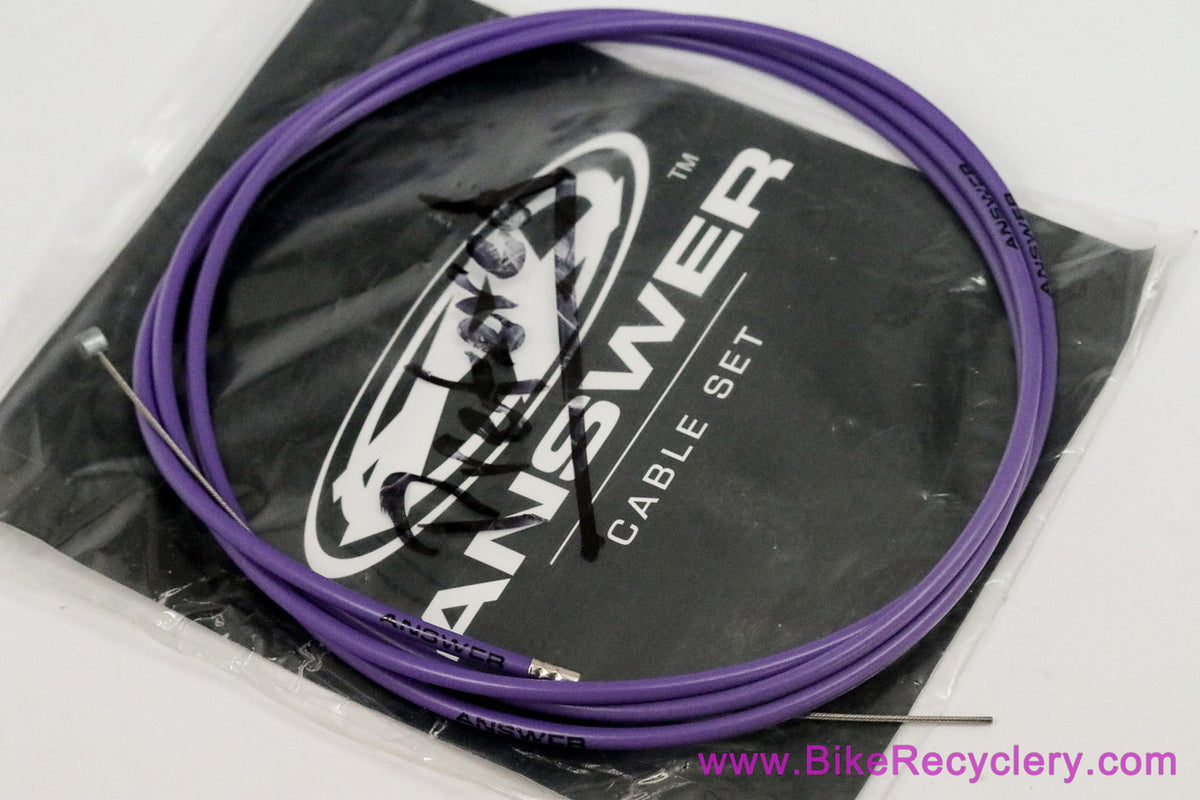 Answer Brake Cable & Housing Set: Purple - BMX / MTB - 2156mm SS Inner + 2006mm Housing