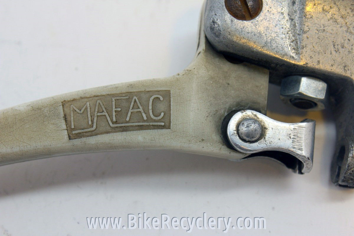 Mafac Flat Bar City / Touring Brake Levers: White Plastic Blades