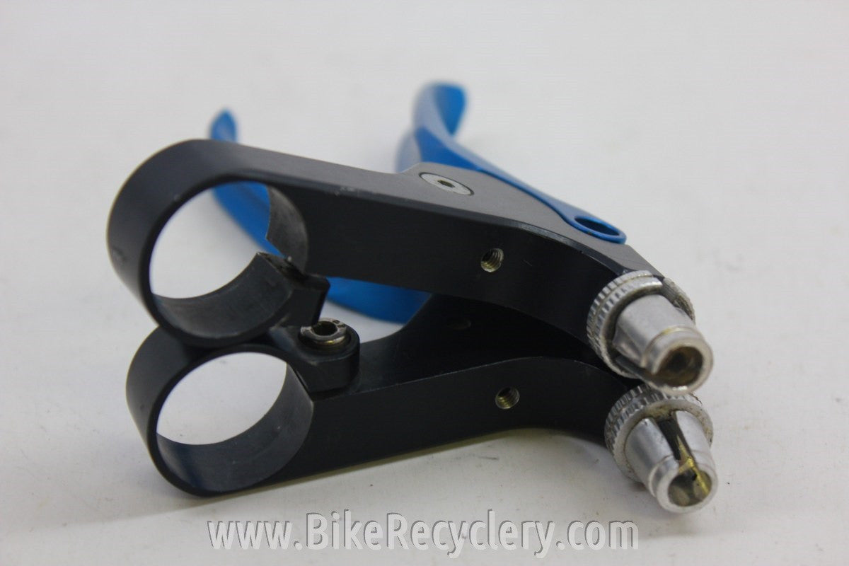 Prototype Machining Joe's Brake Levers: Black / Blue Anodized 1990's CNC