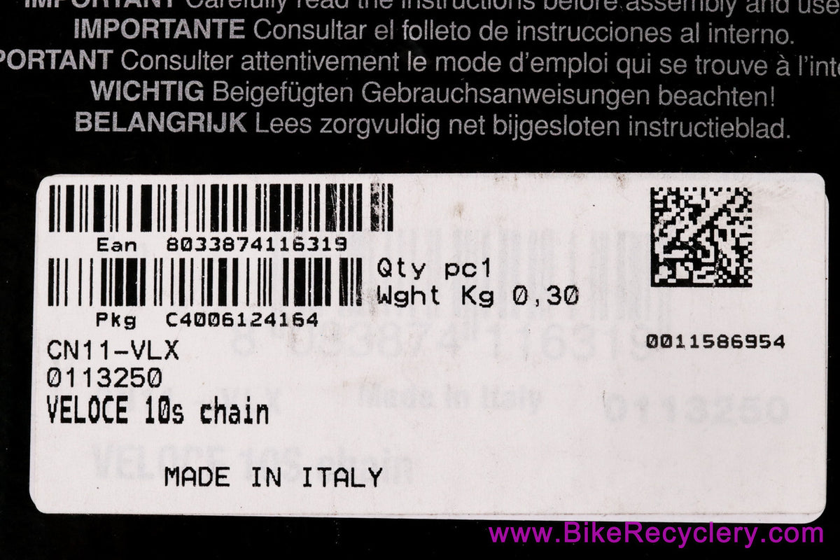 Campagnolo Veloce 10s Chain: CN11-VLX - 114L (NEW)