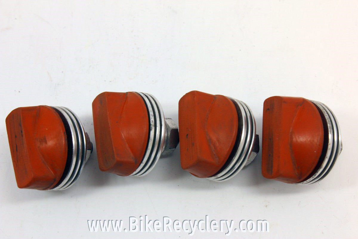 Skyway Pro Tuff Brake Pads: Mathauser Salmon, 1980's Old School BMX (set of 4)