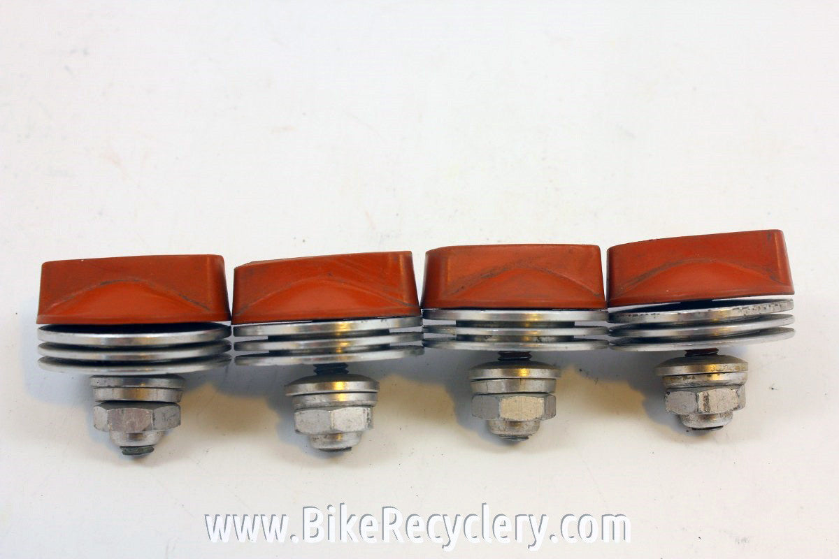Skyway Pro Tuff Brake Pads: Mathauser Salmon, 1980's Old School BMX (set of 4)