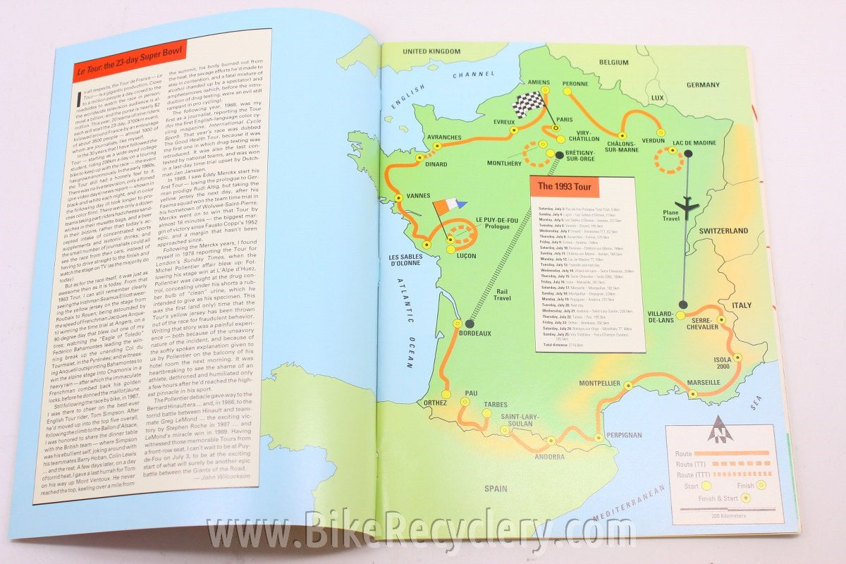 1993 Tour De France Guide Magazine: Miguel Indurain, Velo News