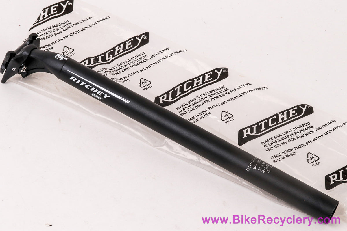 NIB/NOS Ritchey Comp Alloy Seatpost: 27.0mm x 400mm - 25mm Setback - 2-Bolt - Matte Black