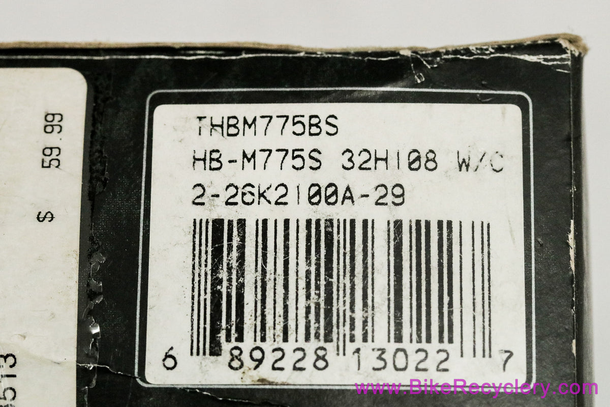 NIB/NOS Shimano Deore XT HB-M775 Front Hub & QR Skewer: 32H - Centerlock - Silver