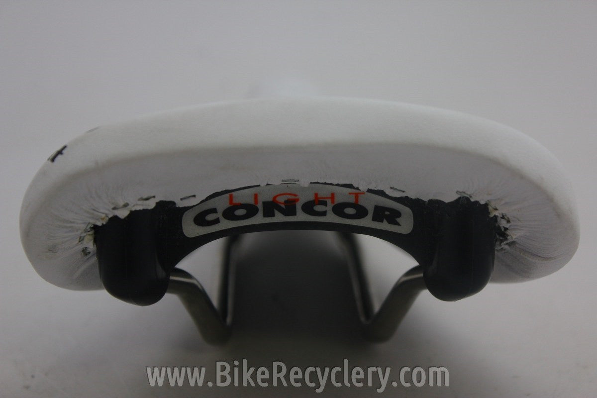 San Marco Concor Light Titanium Saddle: White NEW