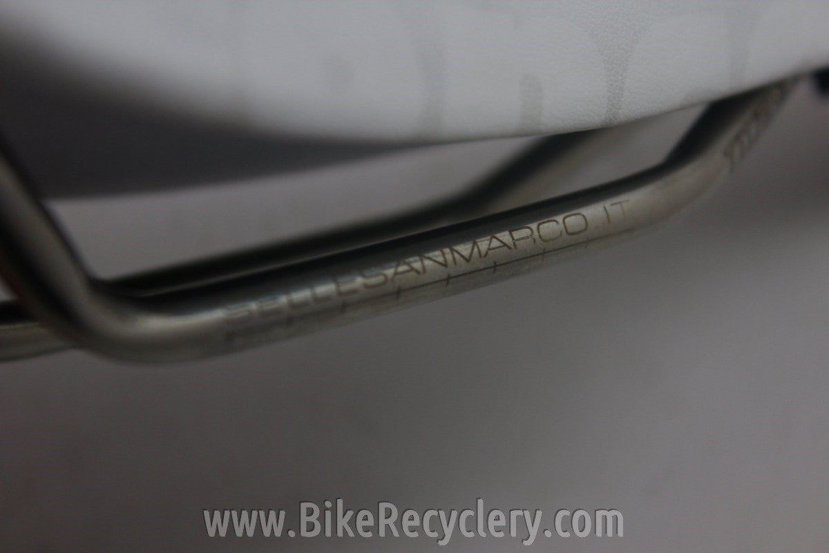 San Marco Concor Light Titanium Saddle: White NEW