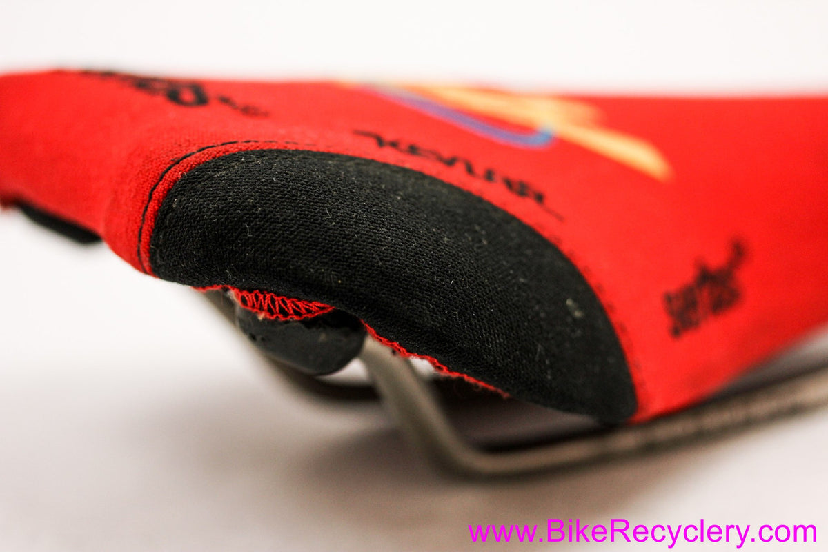 Serfas ARC Titanium Saddle: Kevlar Cover Red & Black - 1990's 2000's MTB/Road (Near MINT+++)