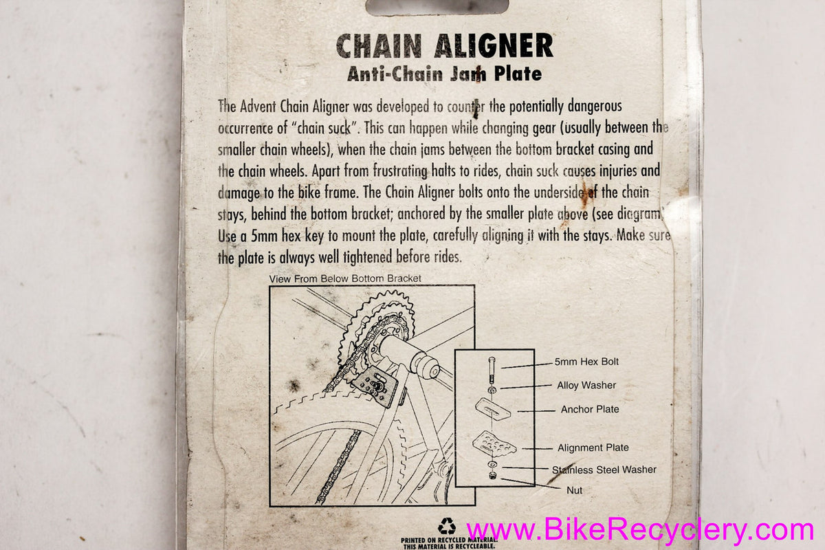 NIB/NOS Advent Chain Aligner Anti-Chainsuck Device: Silver & 3DV Purple