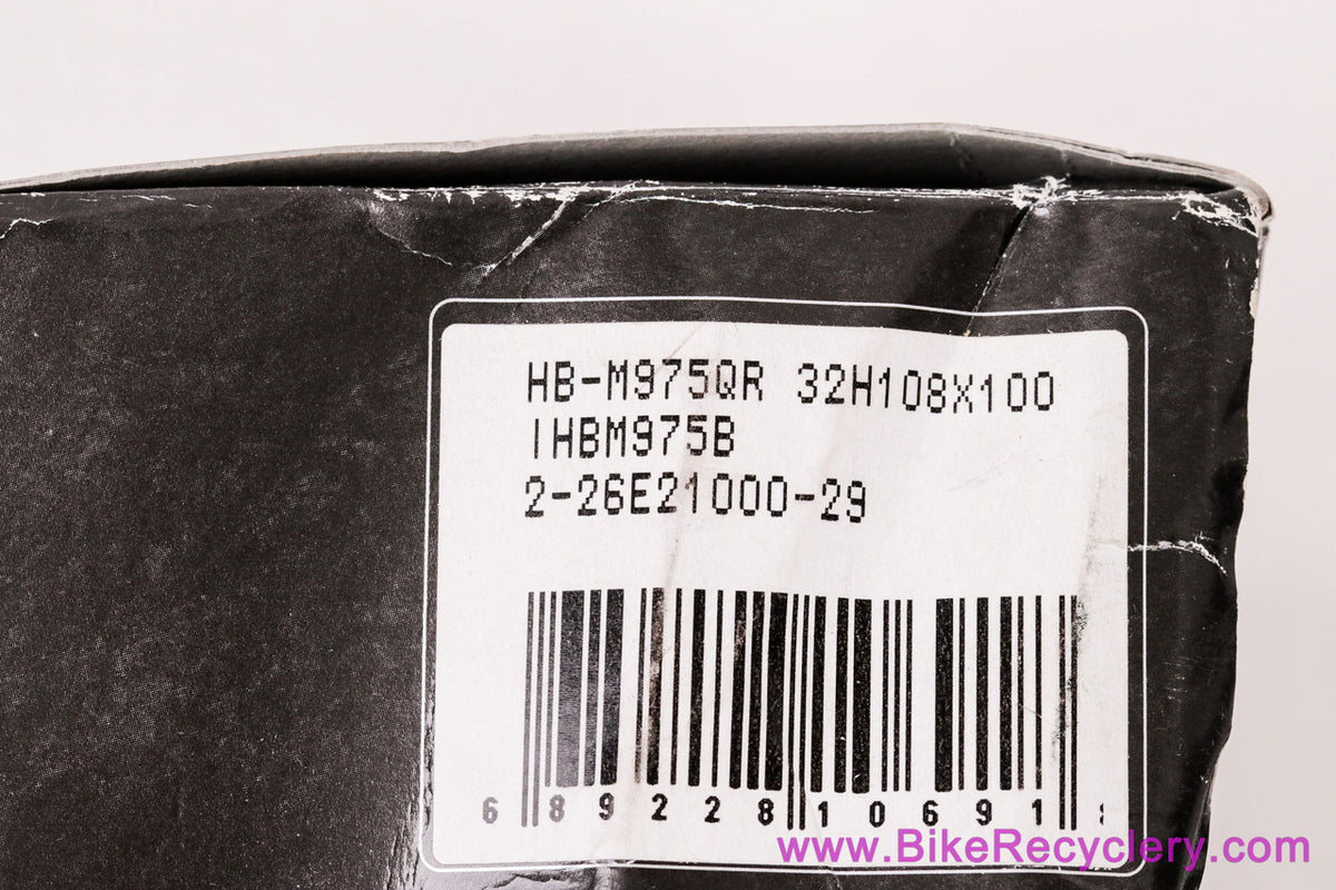 NIB/NOS Shimano XTR HB-M975 Front Hub & QR Skewer: 32H - Centerlock Disc