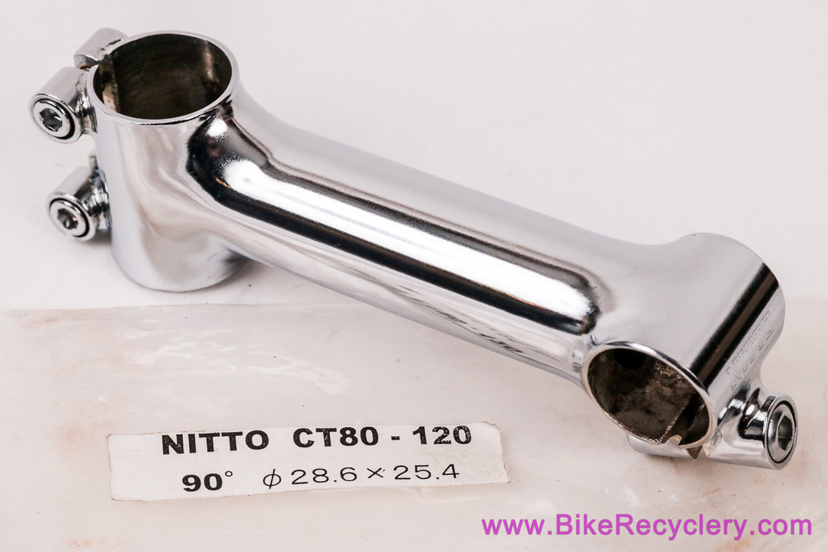 Nitto CT-80 Chrome Track/Road Stem: 1 1/8" x 120mm x 25.4mm (NEW)