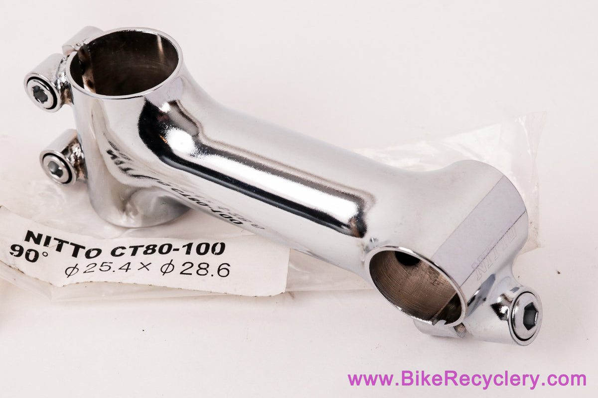 Nitto CT-80 Chrome Track/Road Stem: 1 1/8" x 100mm x 25.4mm (NEW)