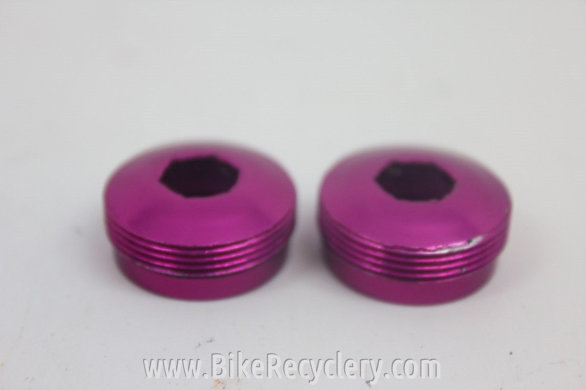 3DV Purple Anodized Crank Dust Caps/Covers: MINT