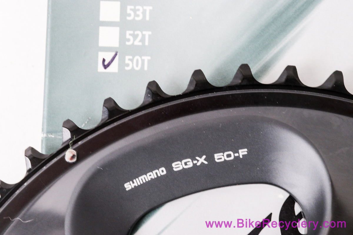 NIB/NOS Shimano ULTEGRA FC-6750 Compact Outer Chainring: 50T-F - 110mm - Dark Grey/Black - SG-X