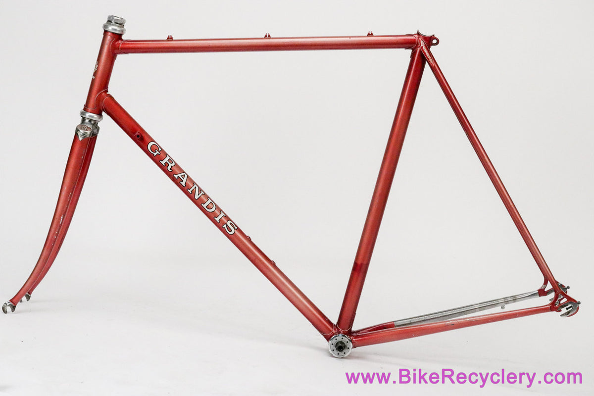 Grandis Special Campion Del Mondo Frameset: 56cm x 57.5cm - Columbus SL - OMAS Big Sliding Headset + Gipiemme BB - Red - Vintage ~1980 to 1983
