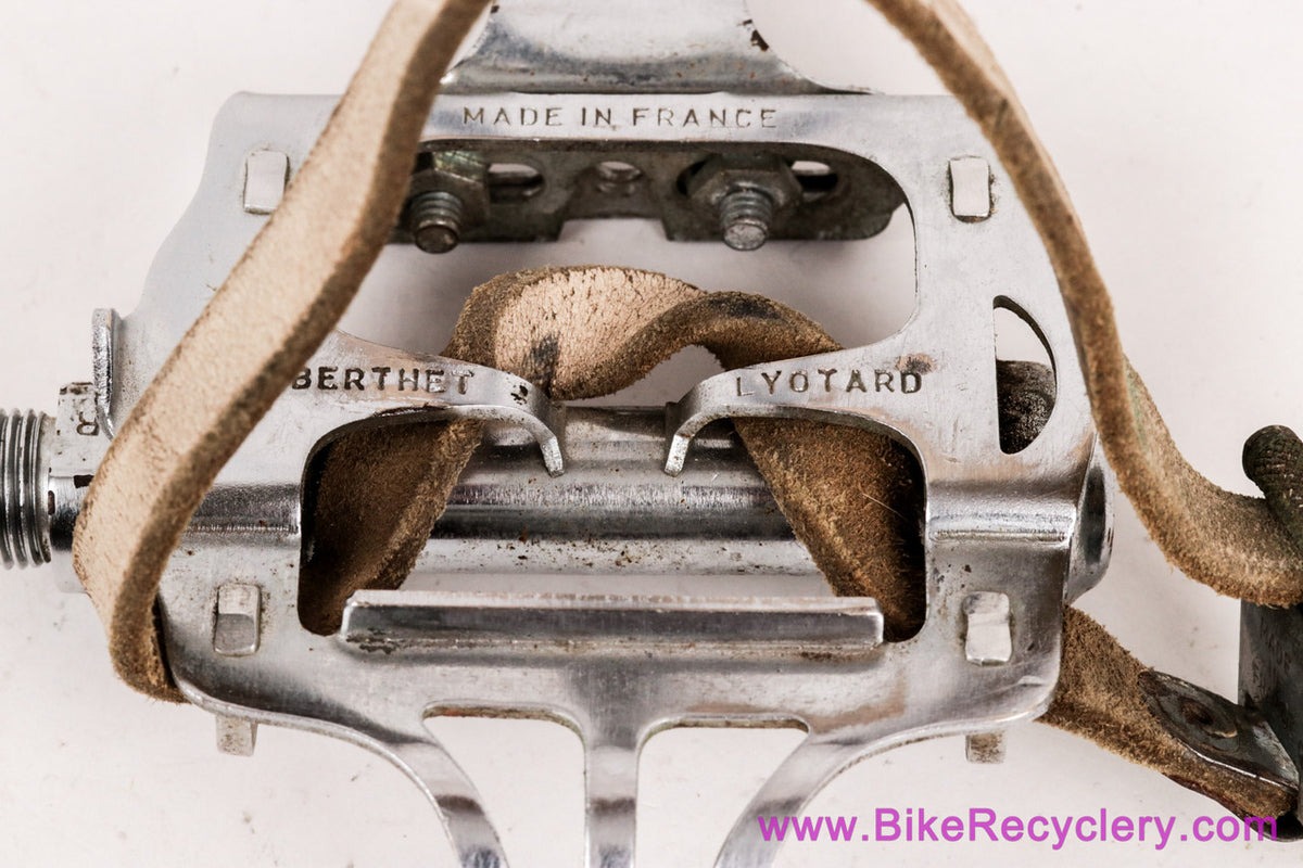Lyotard Berthet MB-23 Pedals: 9/16" English - Med Clips Christophe D - Lapize Leather Straps