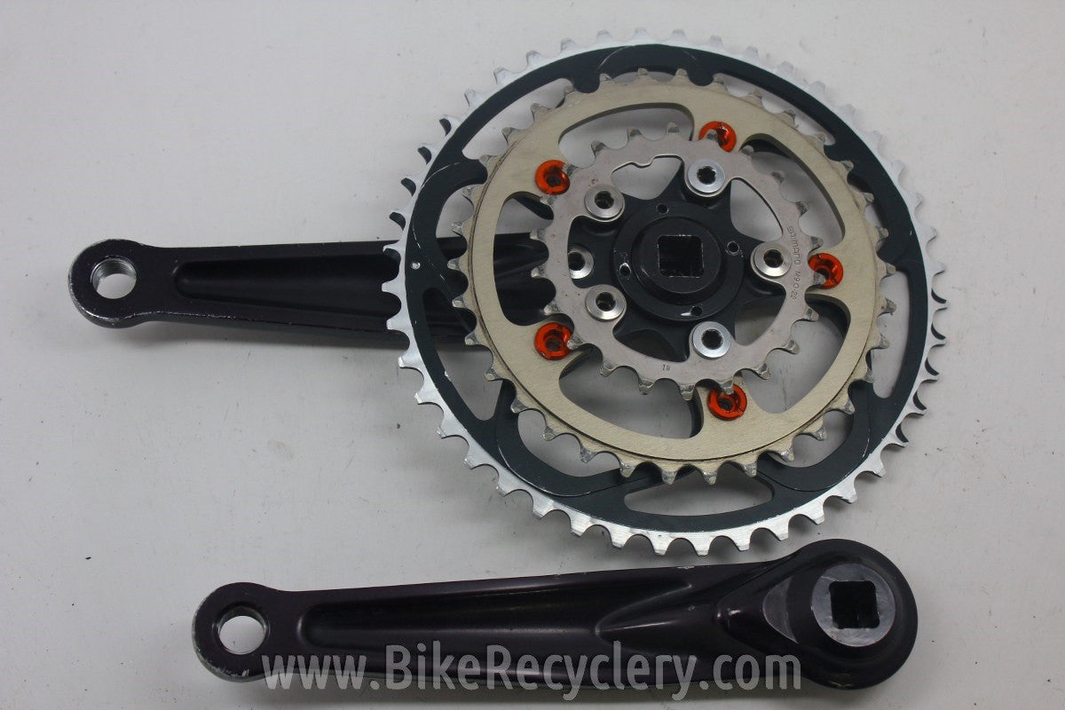 Cook Brothers Crankset: F-Series, Black w/ Red, 175mm 94/58mm 44/34/22t