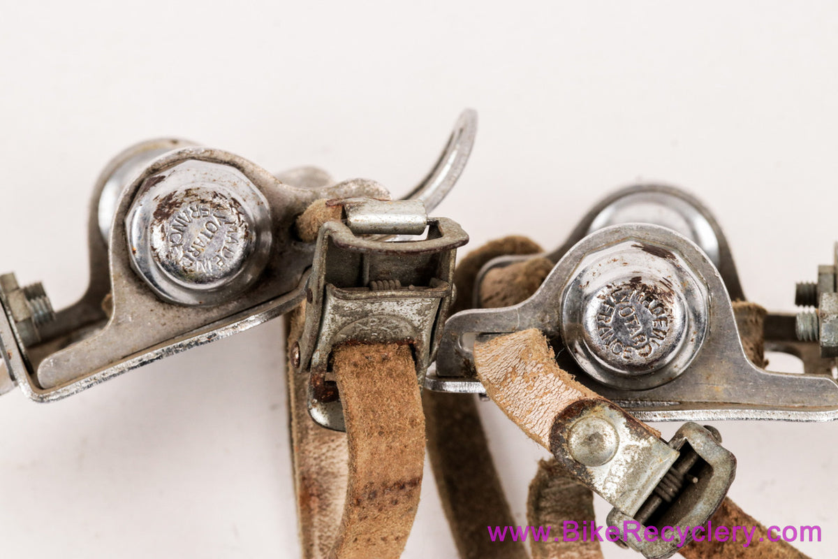 Lyotard Berthet MB-23 Pedals: 9/16" English - Med Clips Christophe D - Lapize Leather Straps