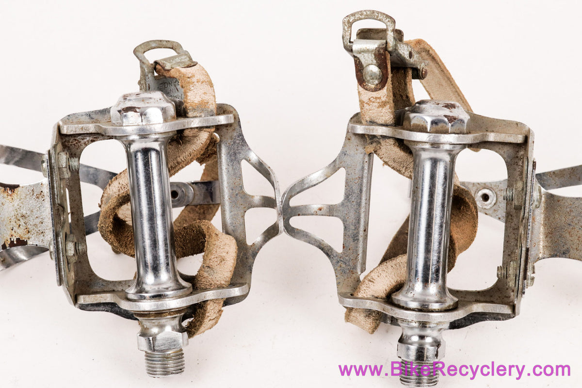 Lyotard Berthet MB-23 Pedals: 9/16" English - Med Clips Christophe D - Lapize Leather Straps