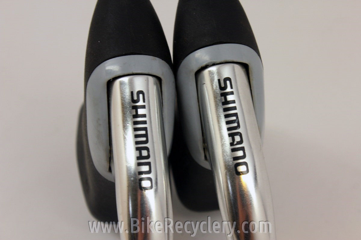 Shimano BL-R400 Super SLR Brake Levers: Aero, Black Hoods, Polished