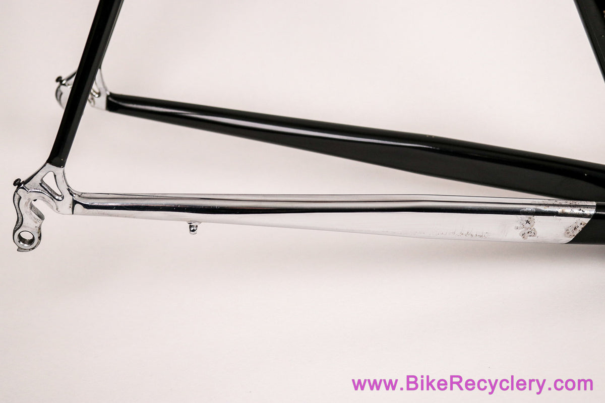 1990's Battaglin SL Steel Frameset: 58cm - 130mm - Black - Chrome Fork/Stay
