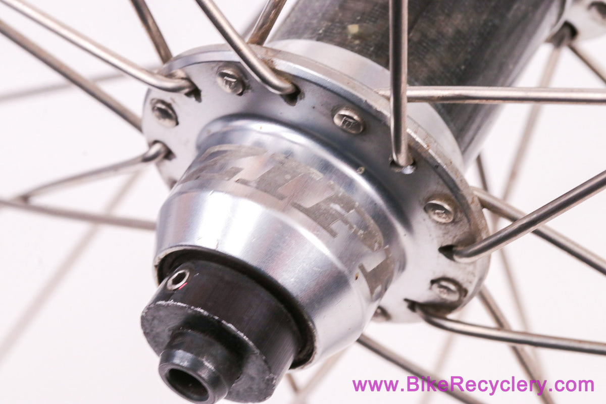 Velocity Aerohead / ZIPP 295/104 Carbon Wheelset: 28/32H - 8sp - Vintage 1990's Road - Carbon Hubs