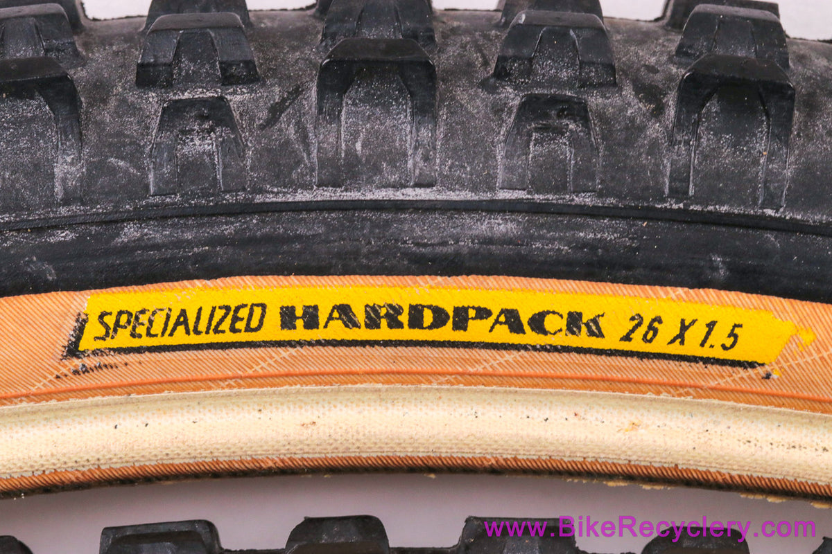 Specialized Hardpack Gumwall MTB Tires: 26 x 1.5" - Vintage `(SUPPLE LOW MILES Near Mint+)