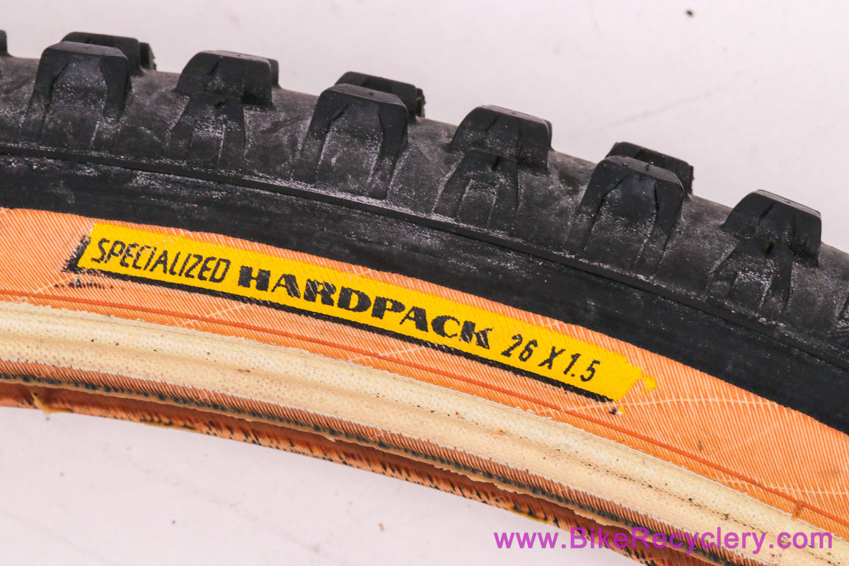Specialized Hardpack Gumwall MTB Tires: 26 x 1.5" - Vintage `(SUPPLE LOW MILES Near Mint+)